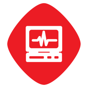 MedicalIT medical it heart beat Herzschlag am Computer icon red rot