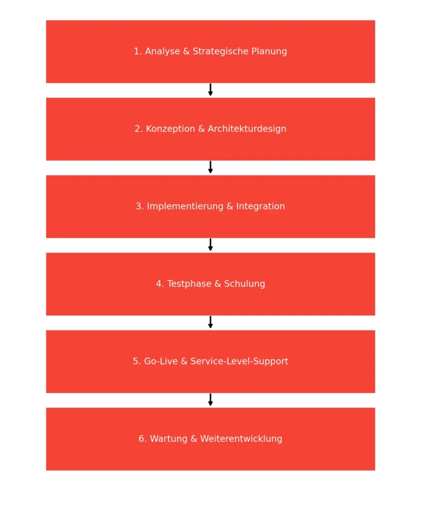 Ablaufdiagramm Projektmodell: „Vorgehensmodell IT-Beratung Netzleiter“
