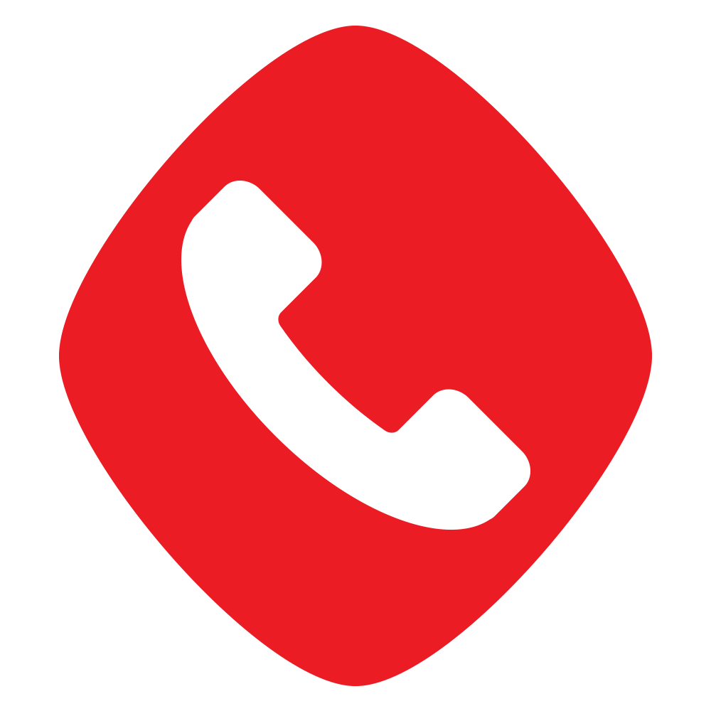 Netzleiter Icon rote Raute Hotline Telefon