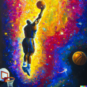 an-expressive-oil-painting-of-a-basketball-player-dunking-depicted-as-an-explosion-of-a-nebula